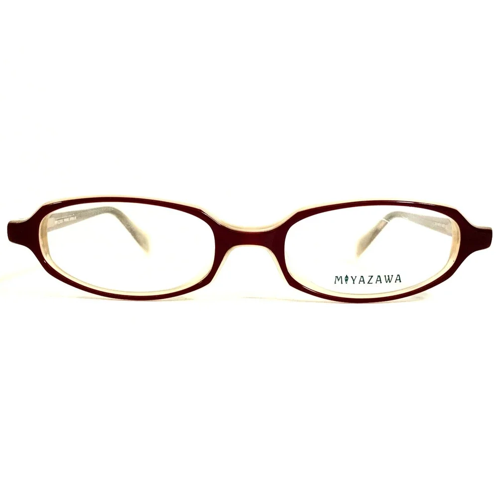 Miyazawa Eyeglasses Frames M-P47U Red Yellow Rectangular Full Rim 49-18-135